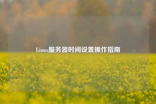 Linux服務器時間設置操作指南